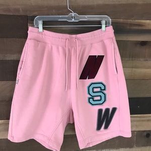 nike pink sweat shorts